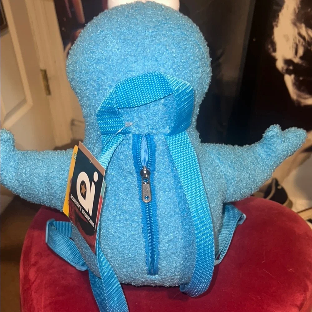 Sesame Street Blue Cookie Monster Plush Backpack